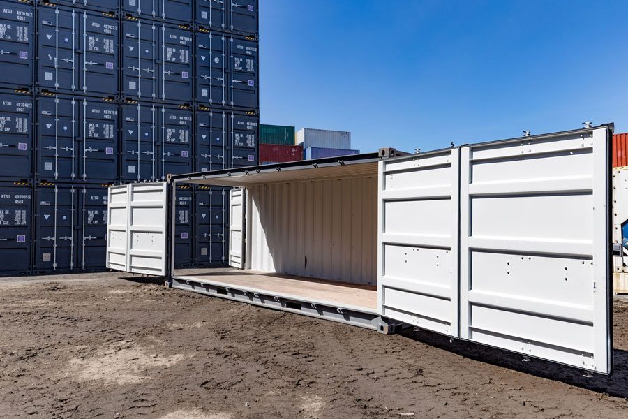 NUOVO CONTAINER CON LATO APERTO DA 20 PIEDI