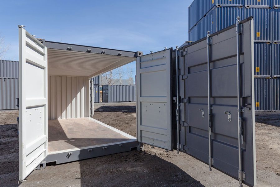 NUOVO CONTAINER CON LATO APERTO DA 20 PIEDI