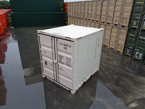 Container per spedizioni bianco high cube da 10 piedi - nuovo