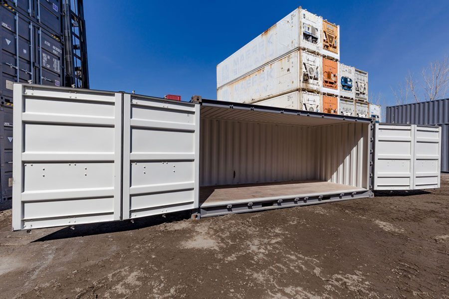 NUOVO CONTAINER CON LATO APERTO DA 20 PIEDI